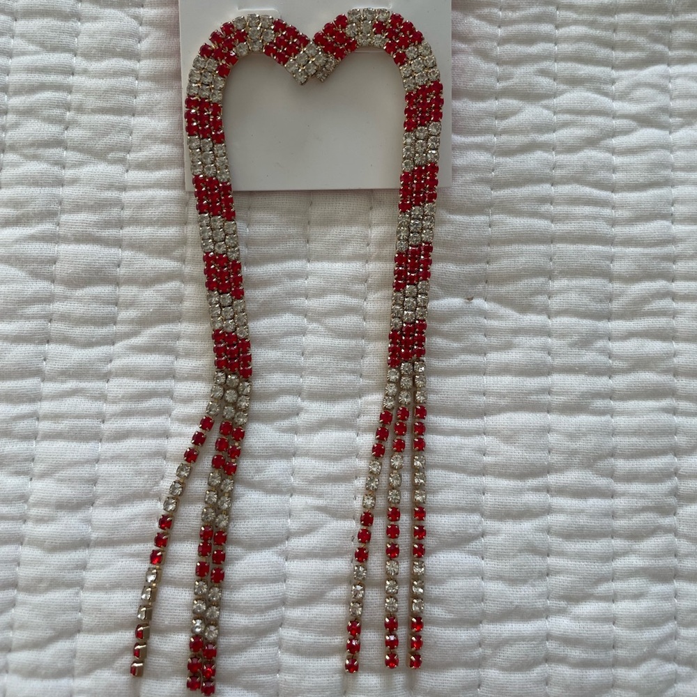 Betsey Johnson candy cane earrings